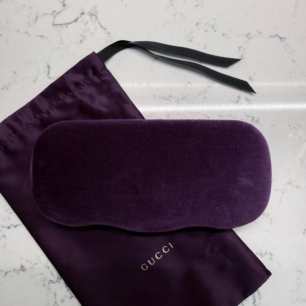 Gucci Dark Rectangular Sunglasses - image 8